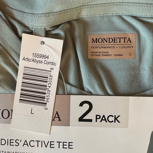 Mondetta Active Tee 2-Pack in Light Gray - Picture 4 of 6
